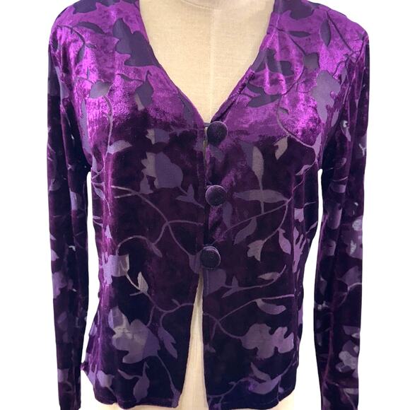 "Rabbit Rabbit Rabbit Designs" Size 8 ,Velvet,Burnout,Cardigan,Whimsy Goth,Fairy - Picture 1 of 10